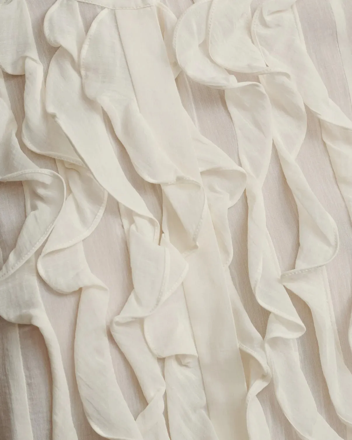 TWP - Patti shirt in Ivory Crinkled Silk Voile