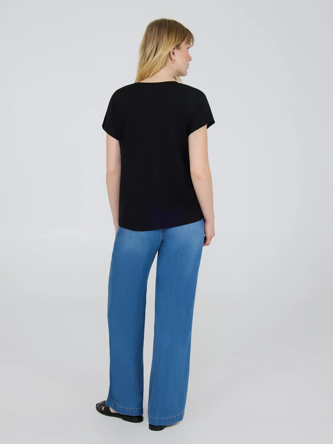 V-Neck Dolman Sleeve T-Shirt