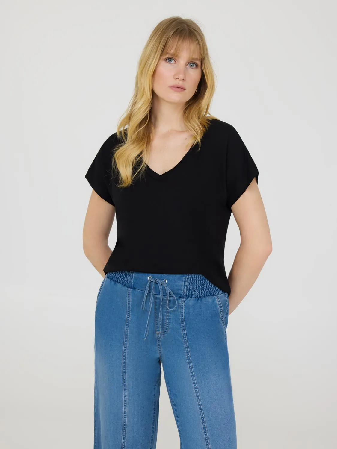 V-Neck Dolman Sleeve T-Shirt