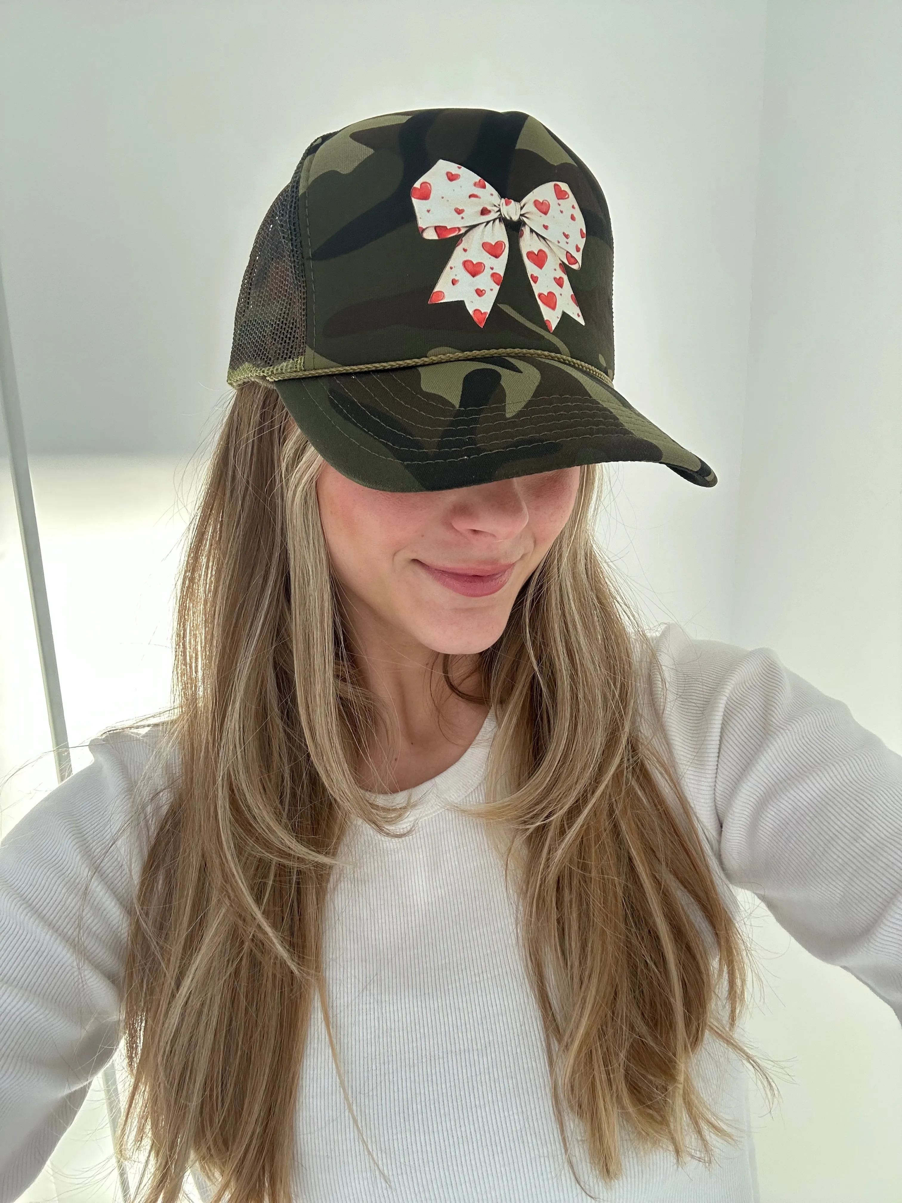 Valentines Bow Trucker Hat