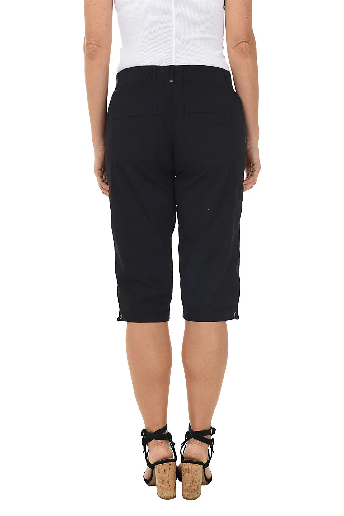 Valerie Pull-On Grommet Capri Pant