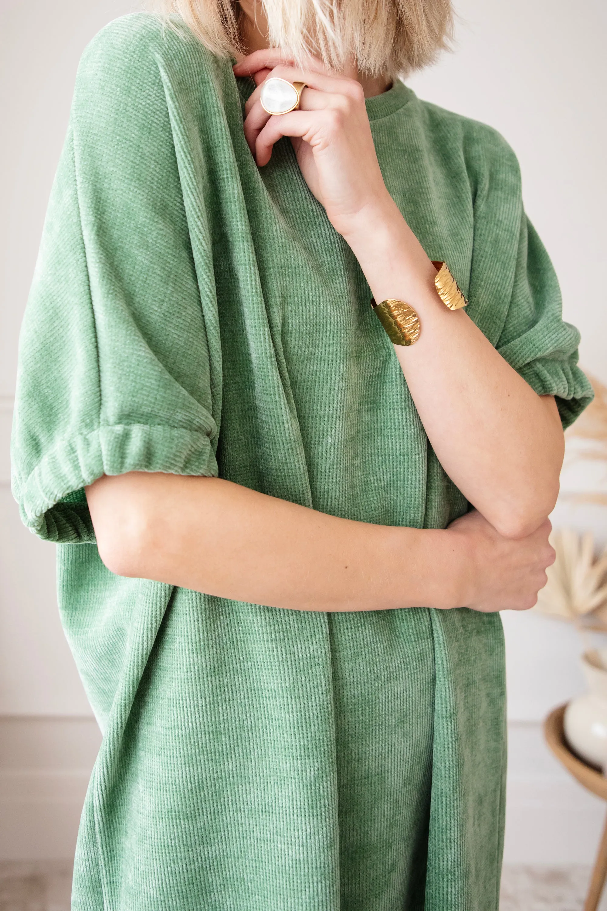 Valery Velvet Green - Maxi Jurk