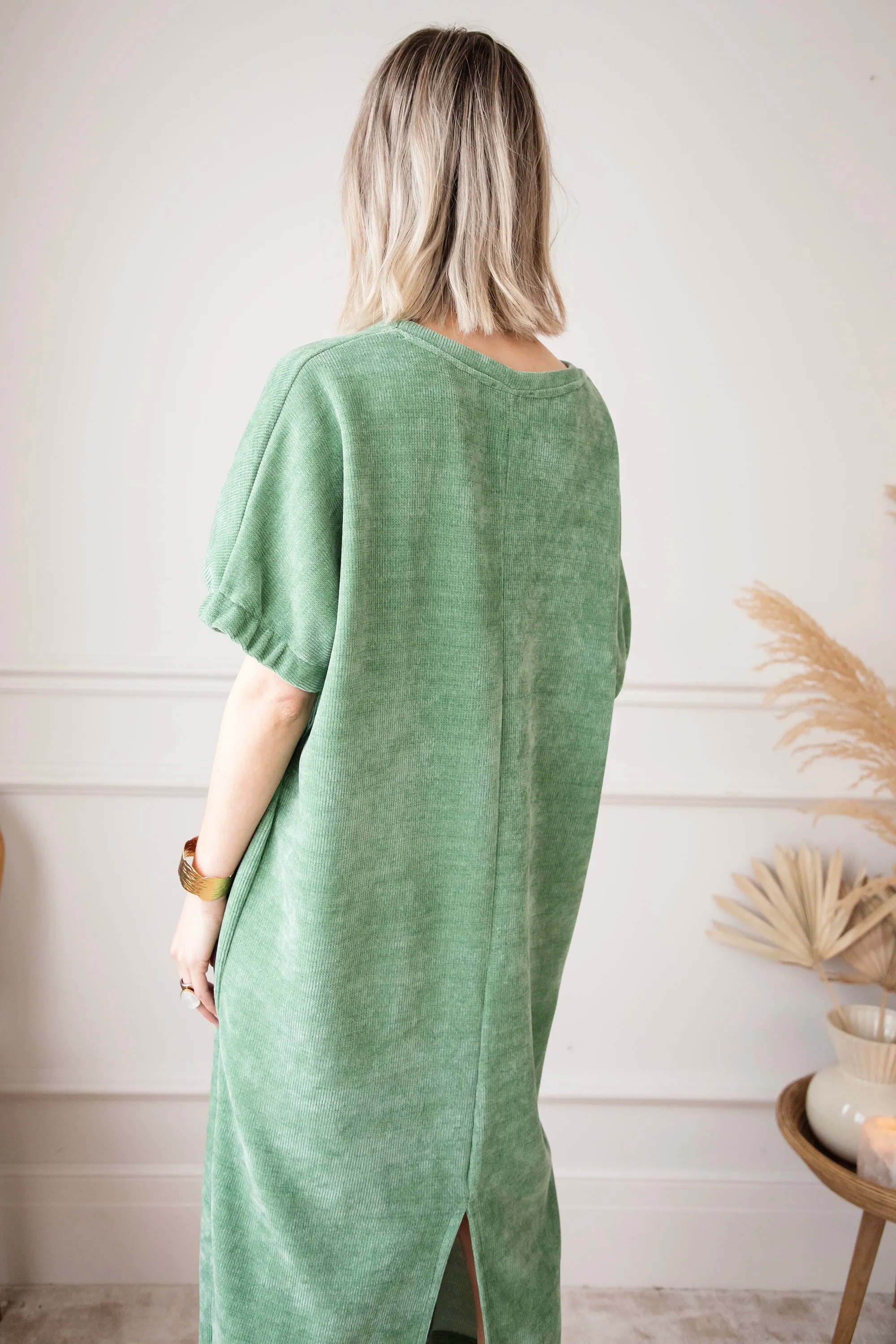 Valery Velvet Green - Maxi Jurk
