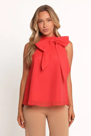 Venice Bow Top - Red