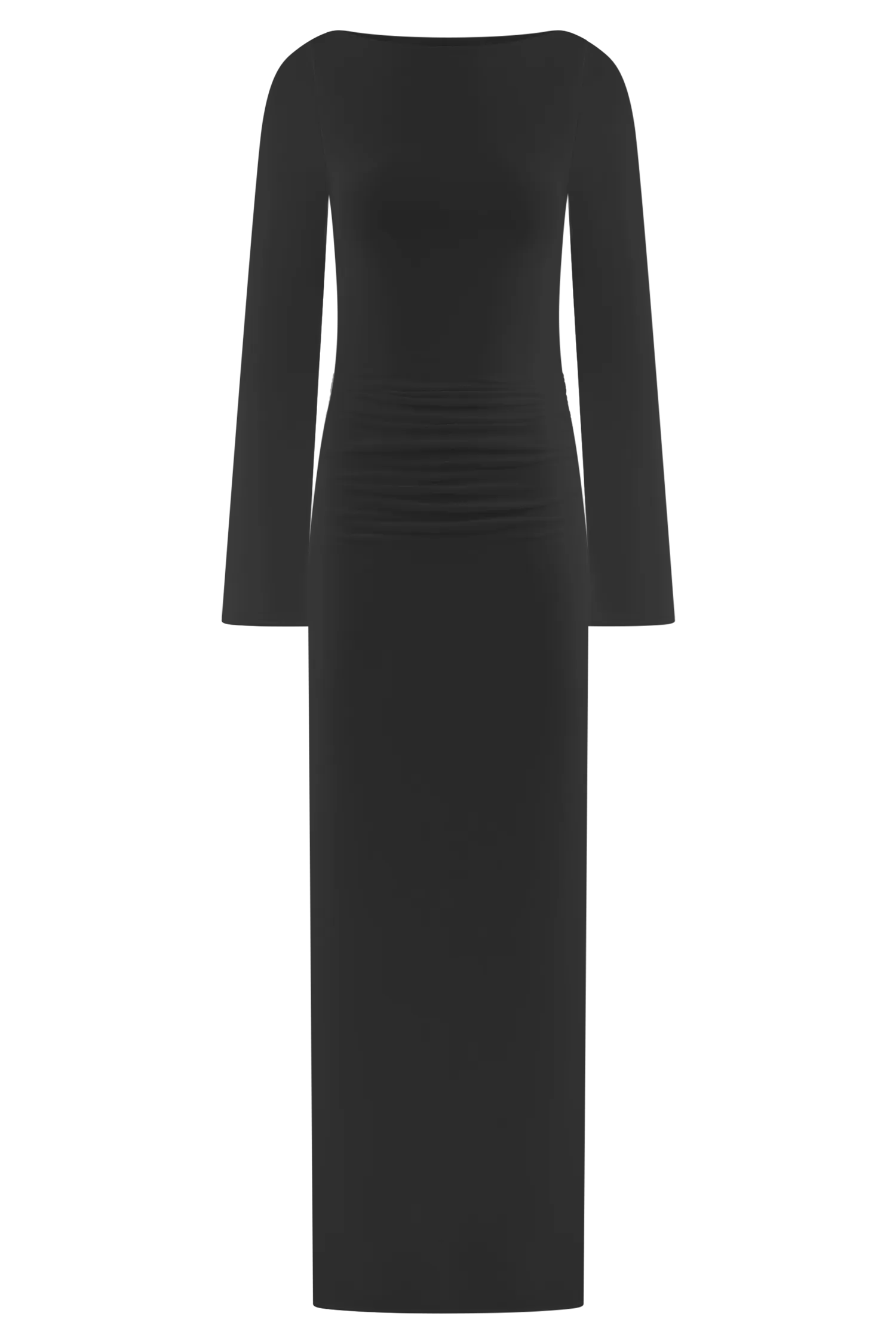 Vienna Slinky Cut Out Maxi Dress - Black