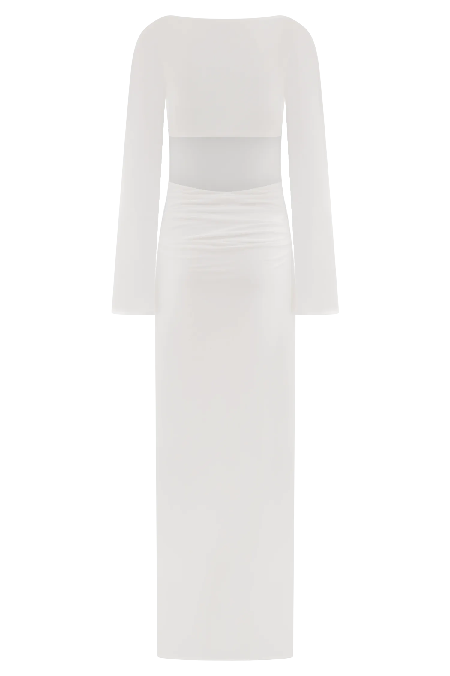 Vienna Slinky Cut Out Maxi Dress - White