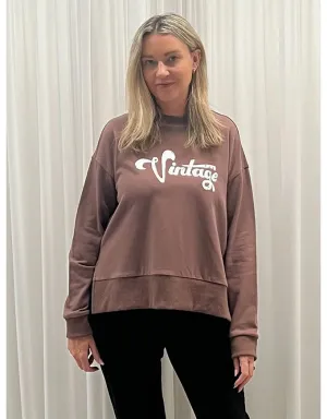 Vintage Sweatshirt Chocolate