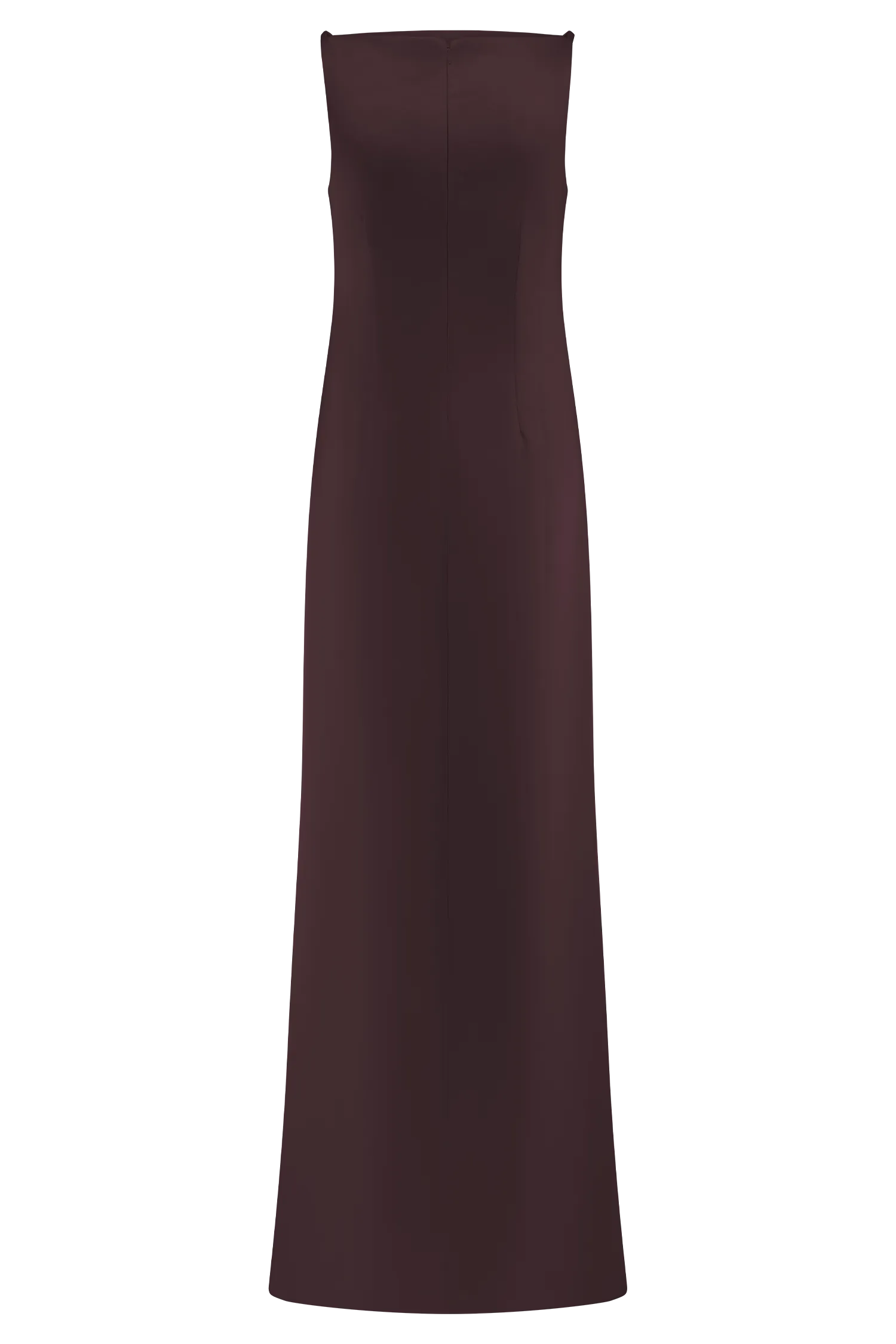 Violet Sleeveless Satin Maxi Dress - Dark Chocolate