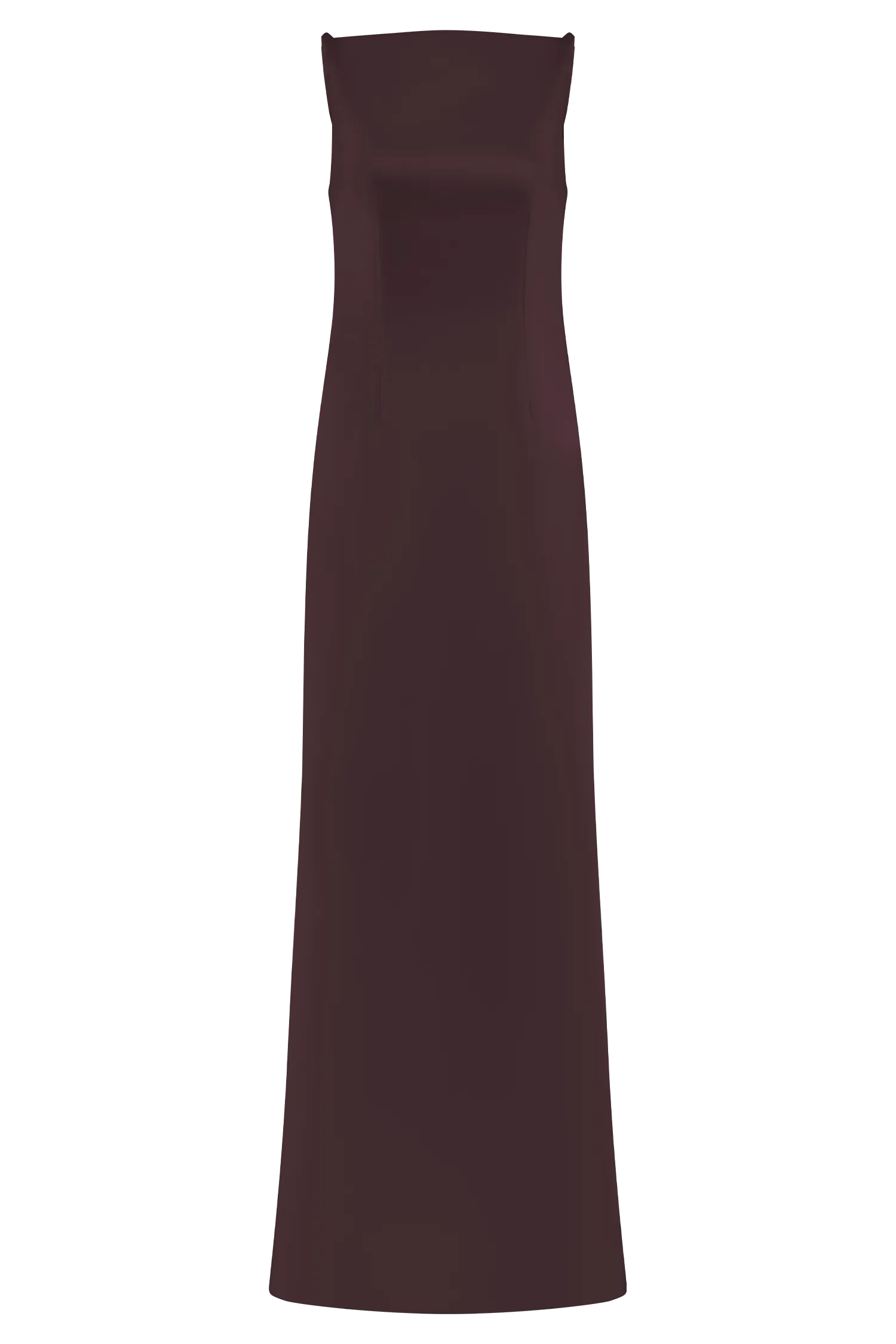 Violet Sleeveless Satin Maxi Dress - Dark Chocolate