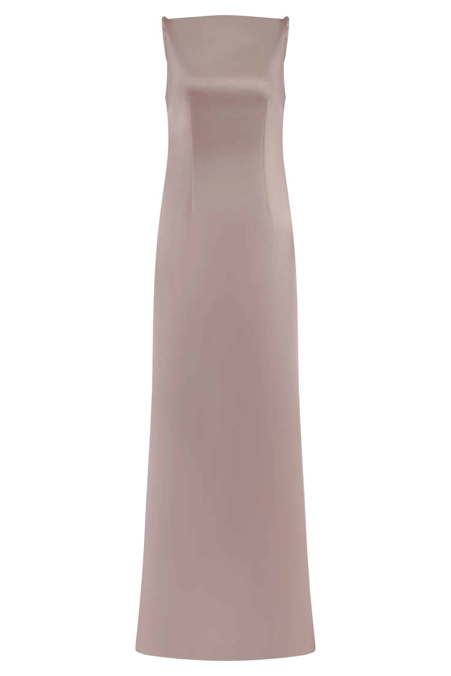 Violet Sleeveless Satin Maxi Dress - Soft Pink