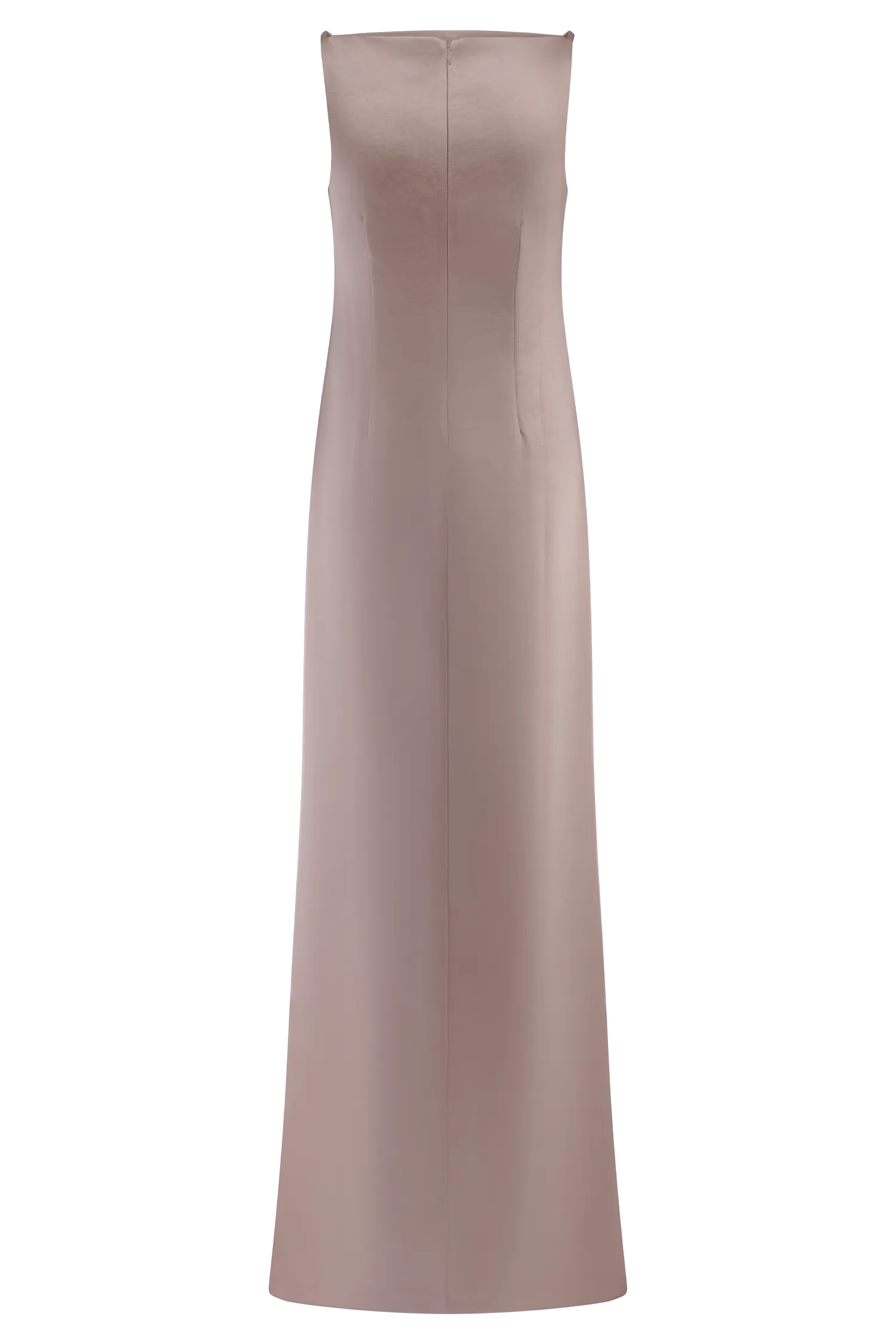 Violet Sleeveless Satin Maxi Dress - Soft Pink