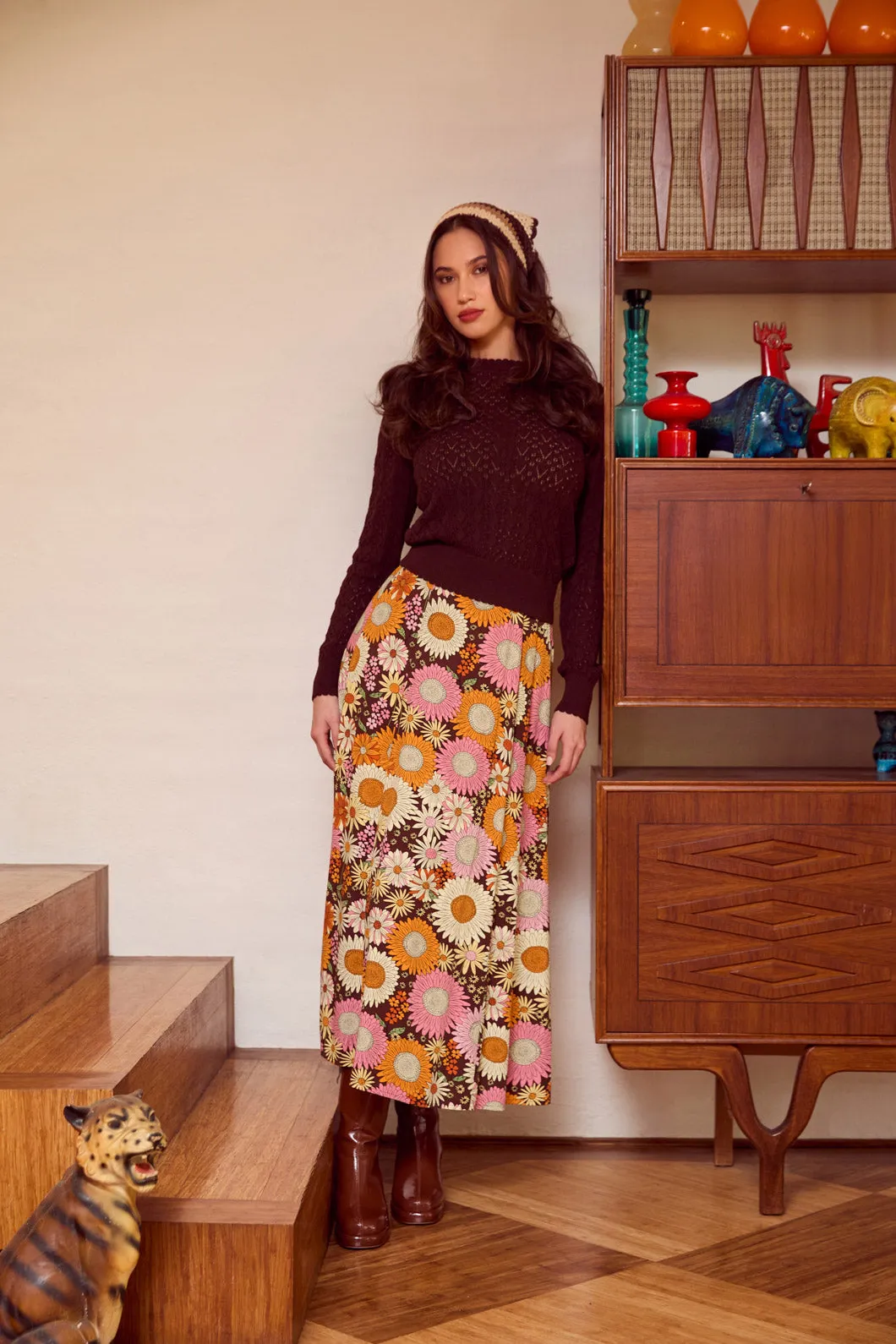 Viva Floral Midi Skirt