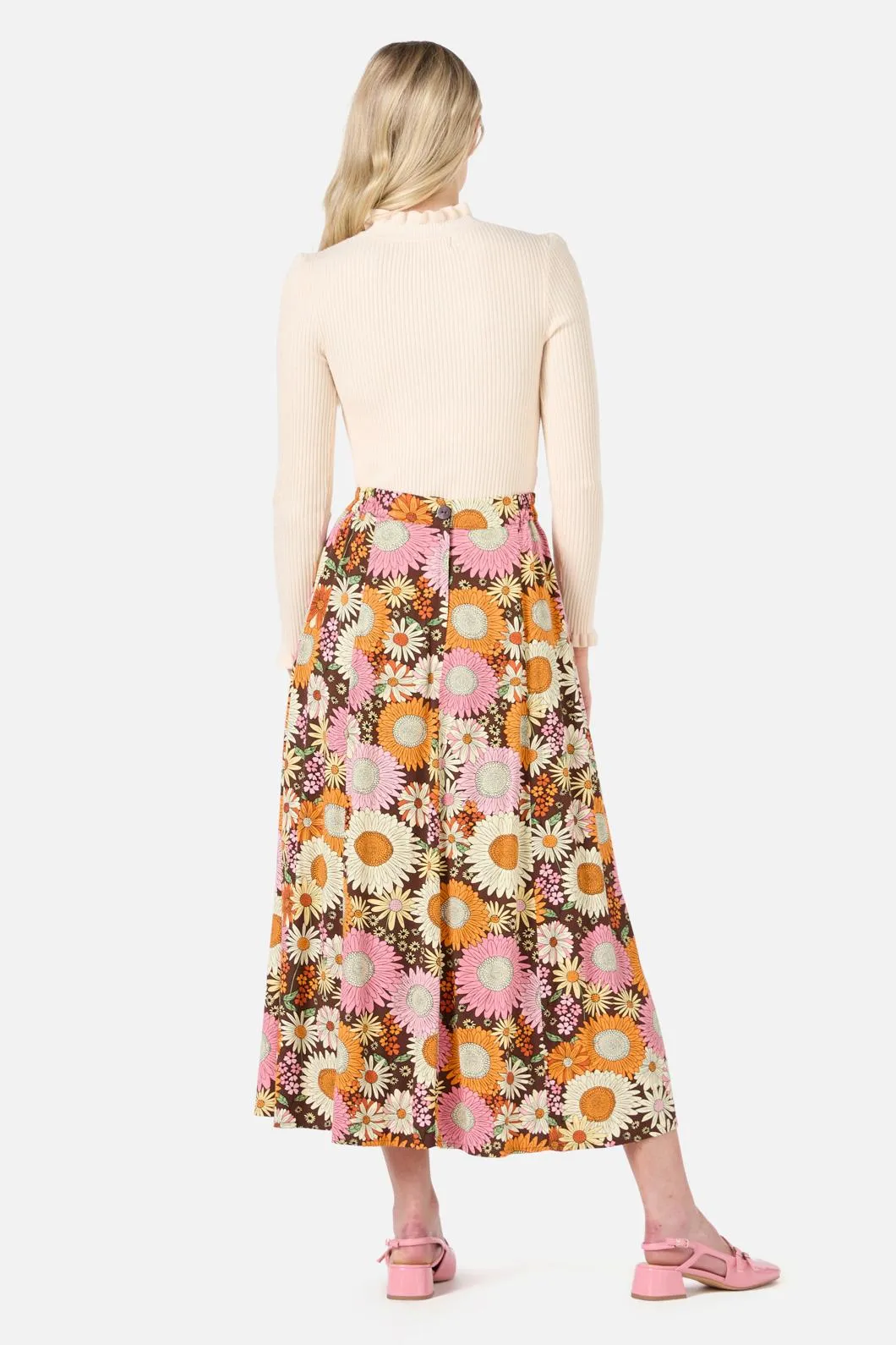 Viva Floral Midi Skirt
