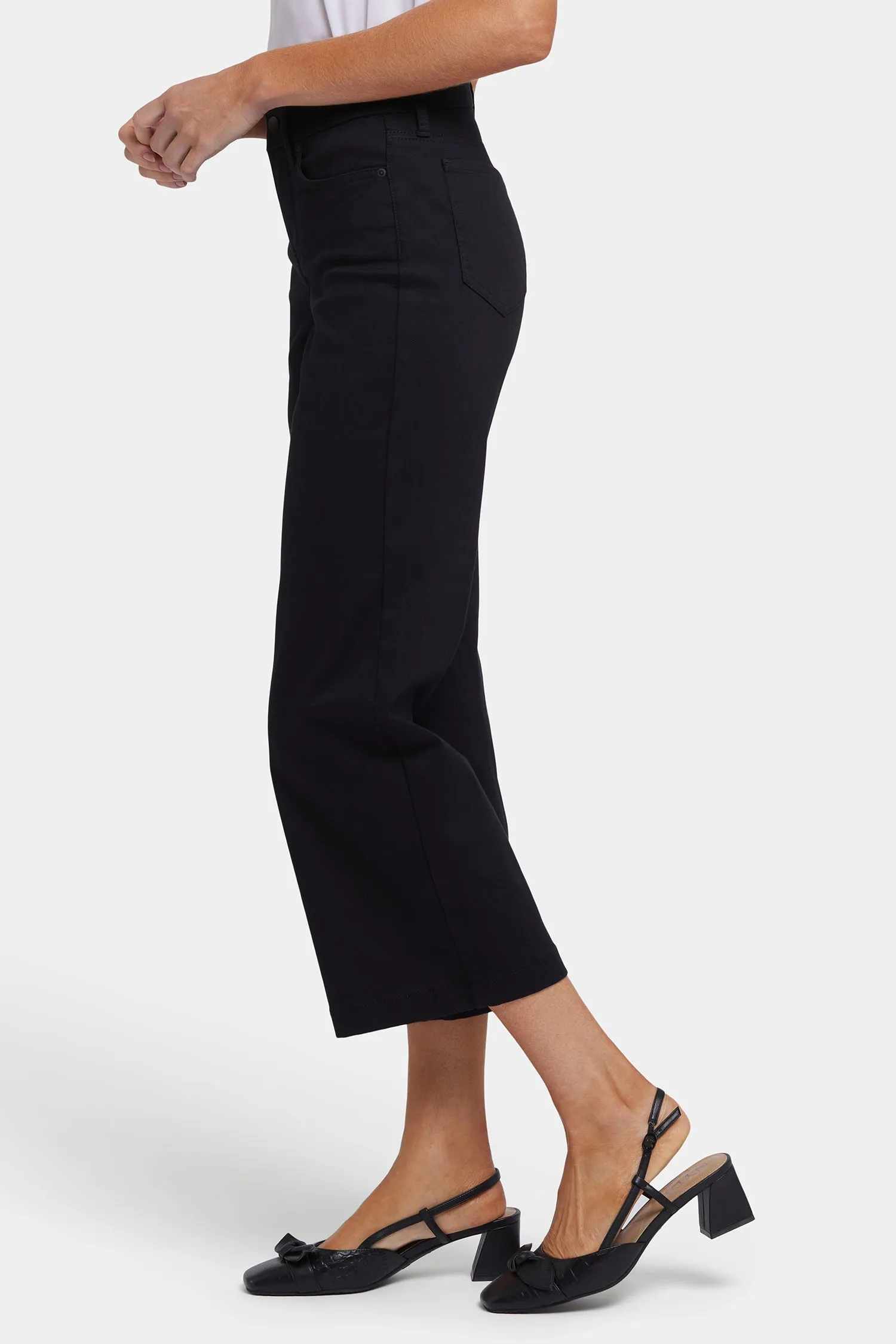 Waist-Match™ Teresa Wide Leg Ankle Jeans - Black