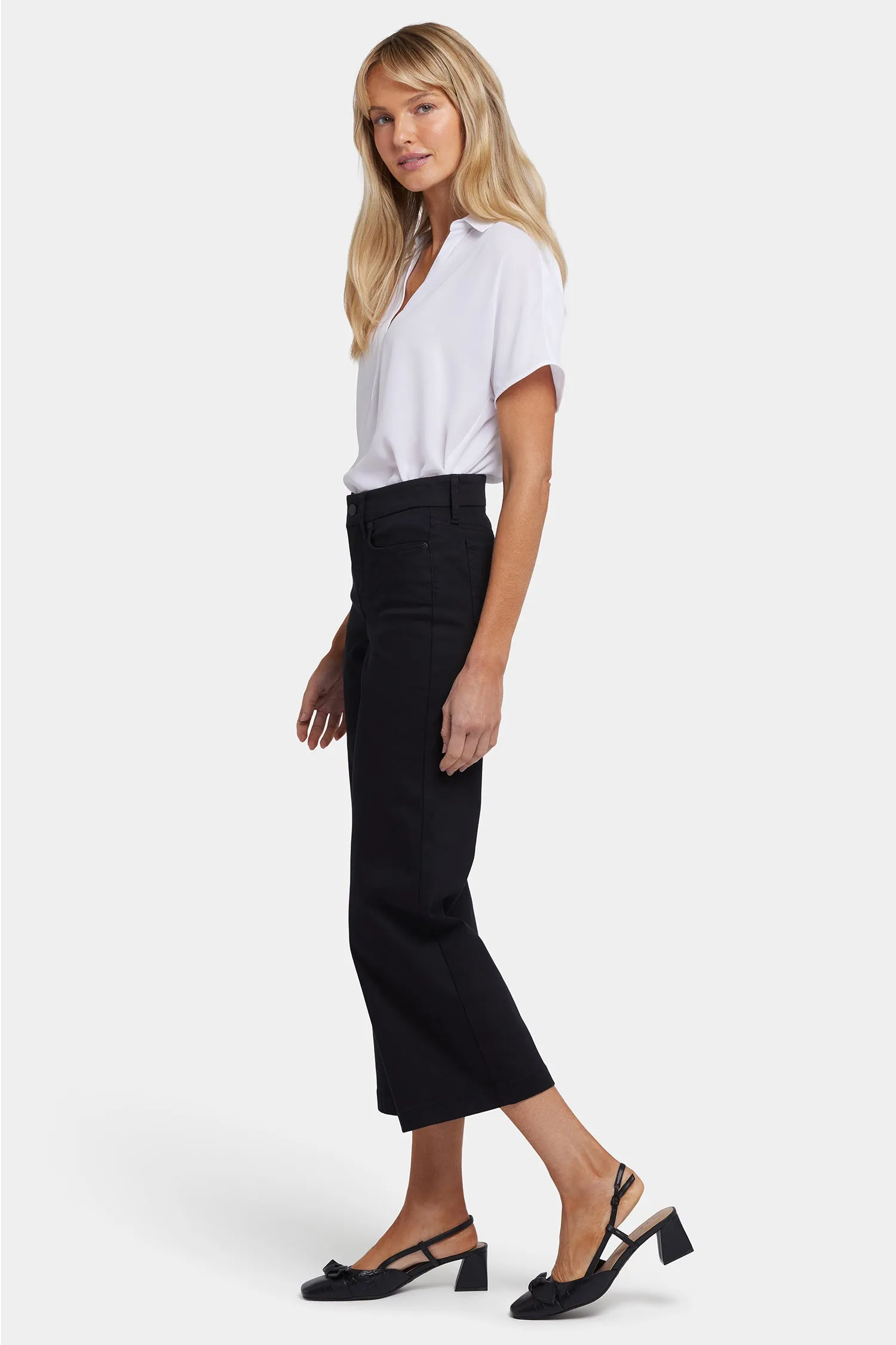 Waist-Match™ Teresa Wide Leg Ankle Jeans - Black