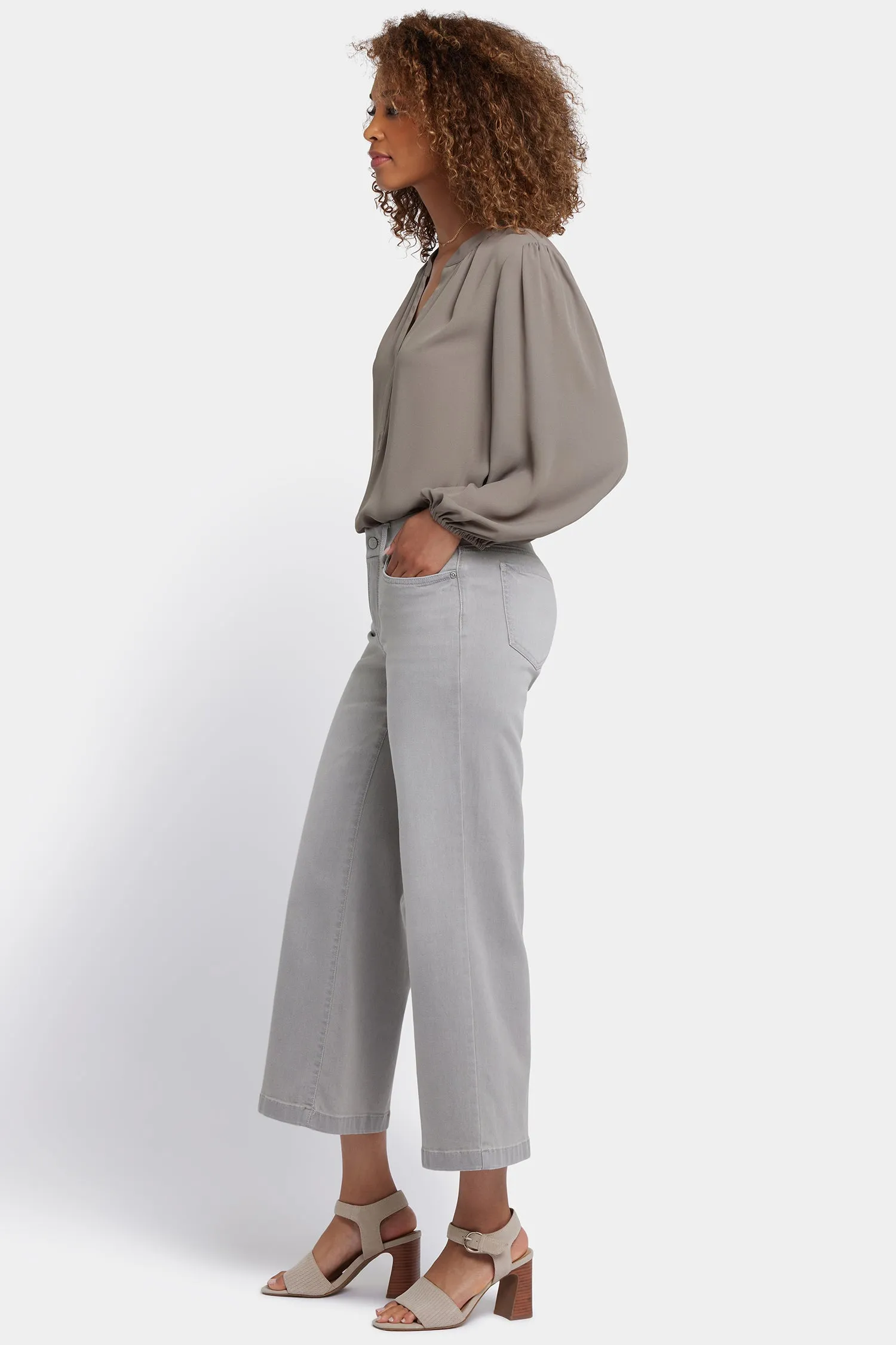 Waist-Match™ Teresa Wide Leg Ankle Jeans - Grenada Mist