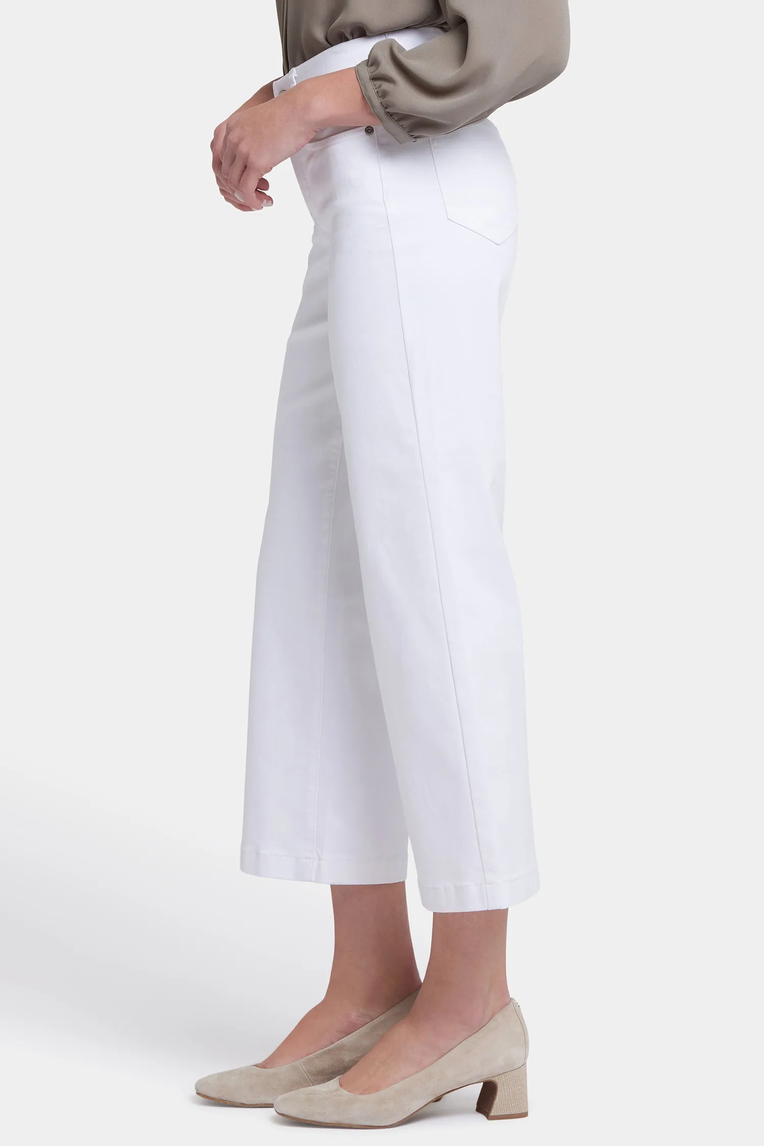 Waist-Match™ Teresa Wide Leg Ankle Jeans - Optic White