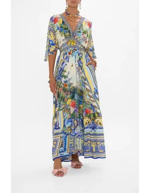 Wall to Wall Wonders Waisted Dress w/ Hem Ruffle