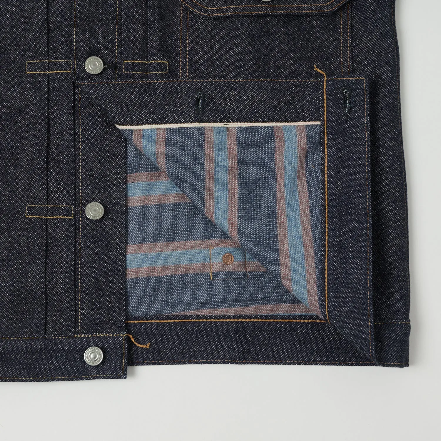 Warehouse & Co Lot. 2001xx (2000xx) Blanket Lined 'Type-I' Denim Jacket - Raw