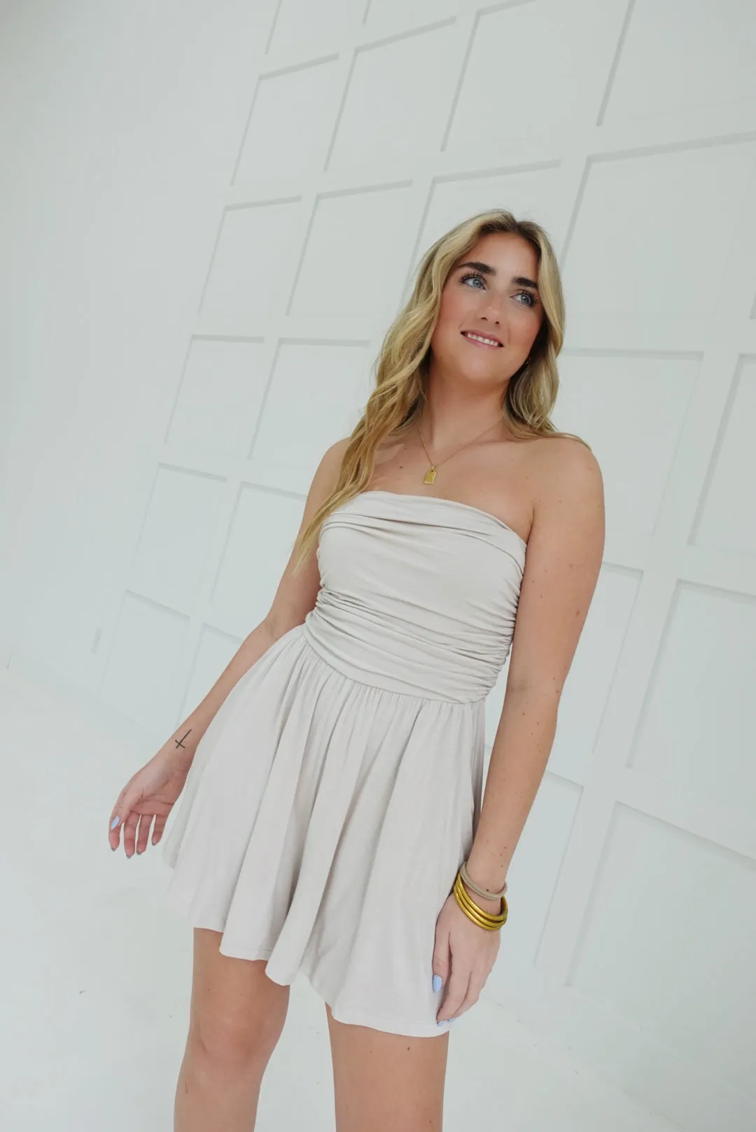 Warmer Days Romper - Sand Beige