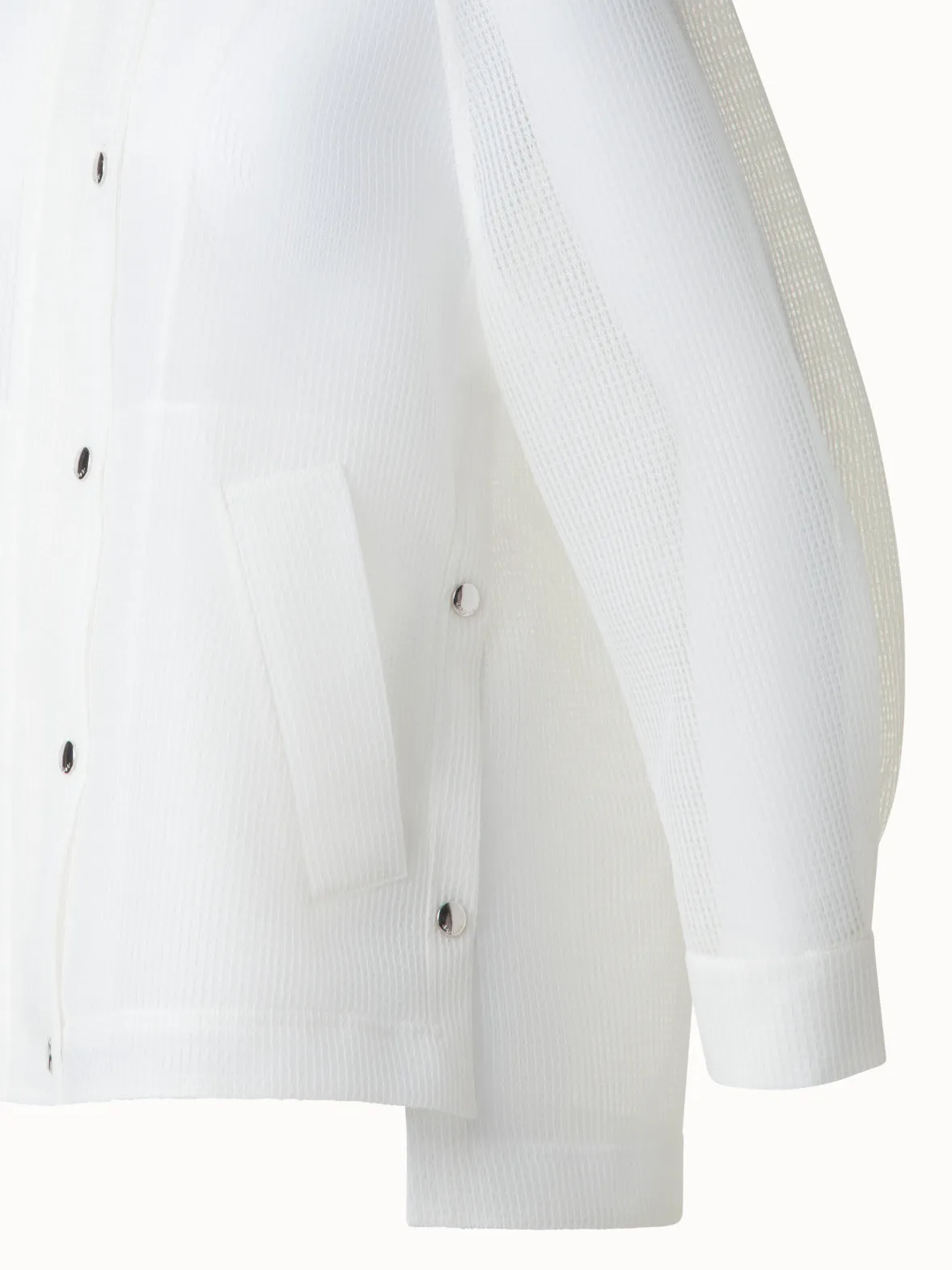 Water Repellent Parka in Sheer Techno-Grid