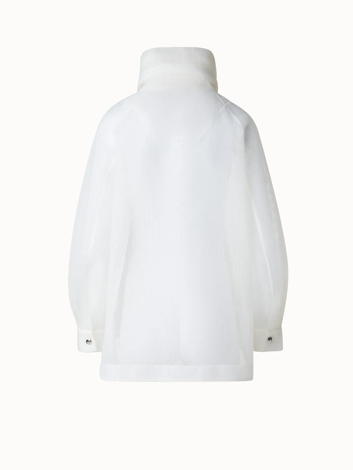 Water Repellent Parka in Sheer Techno-Grid