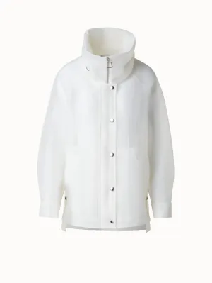 Water Repellent Parka in Sheer Techno-Grid