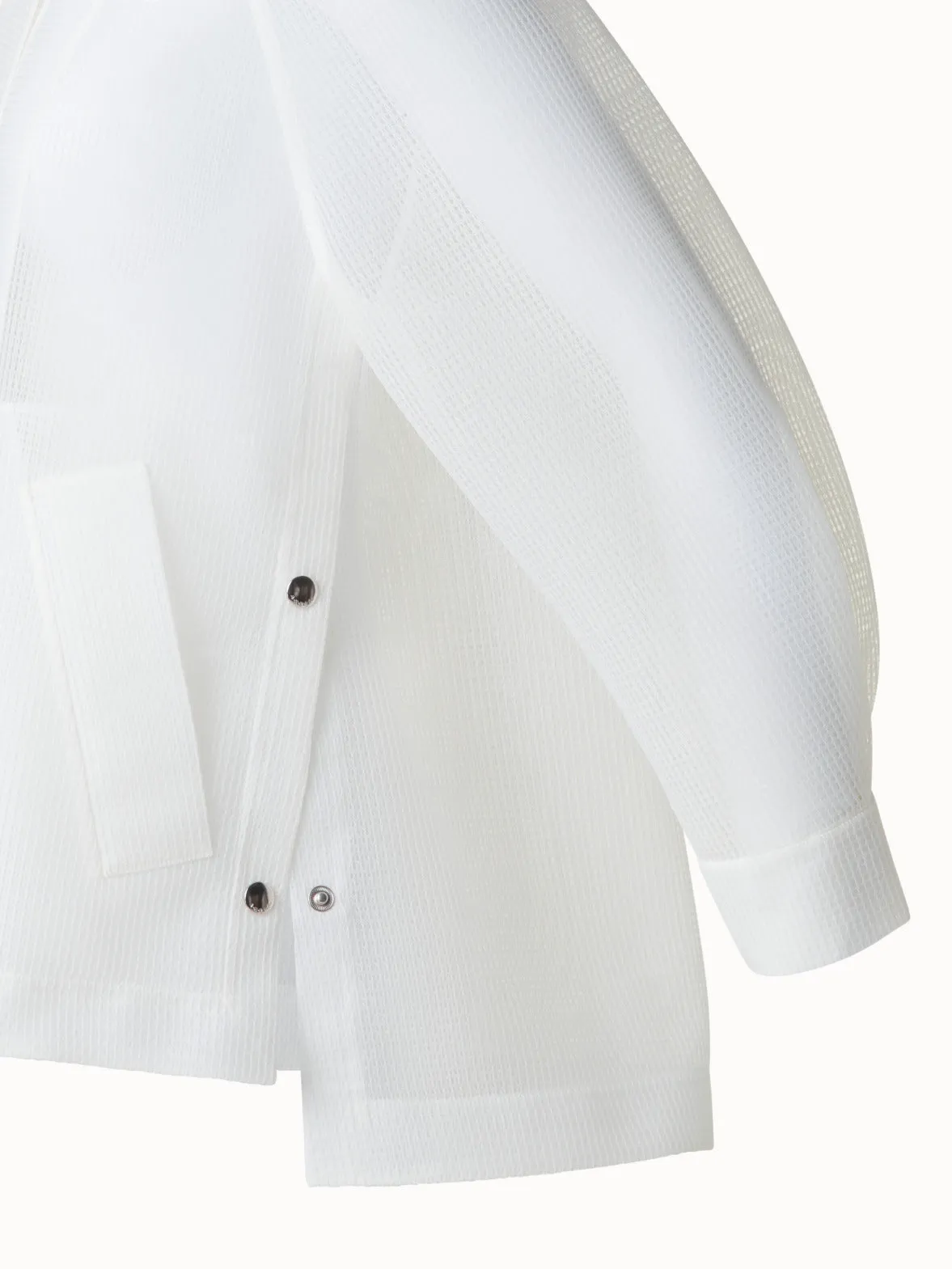 Water Repellent Parka in Sheer Techno-Grid