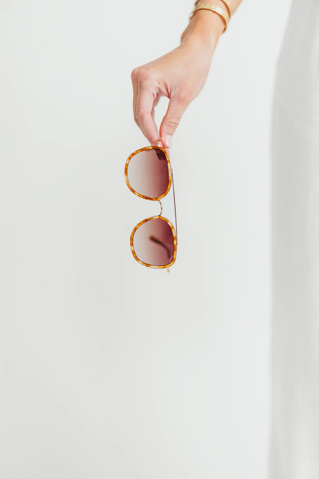 Weston Acetate Round Sunglasses in Light Tortoise/Brown