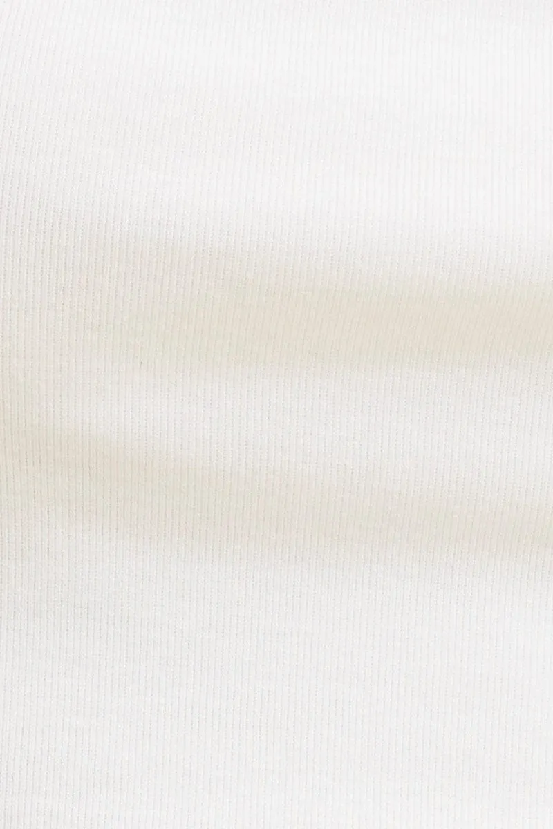 White Bandeau Singlet Top Cotton Stretch