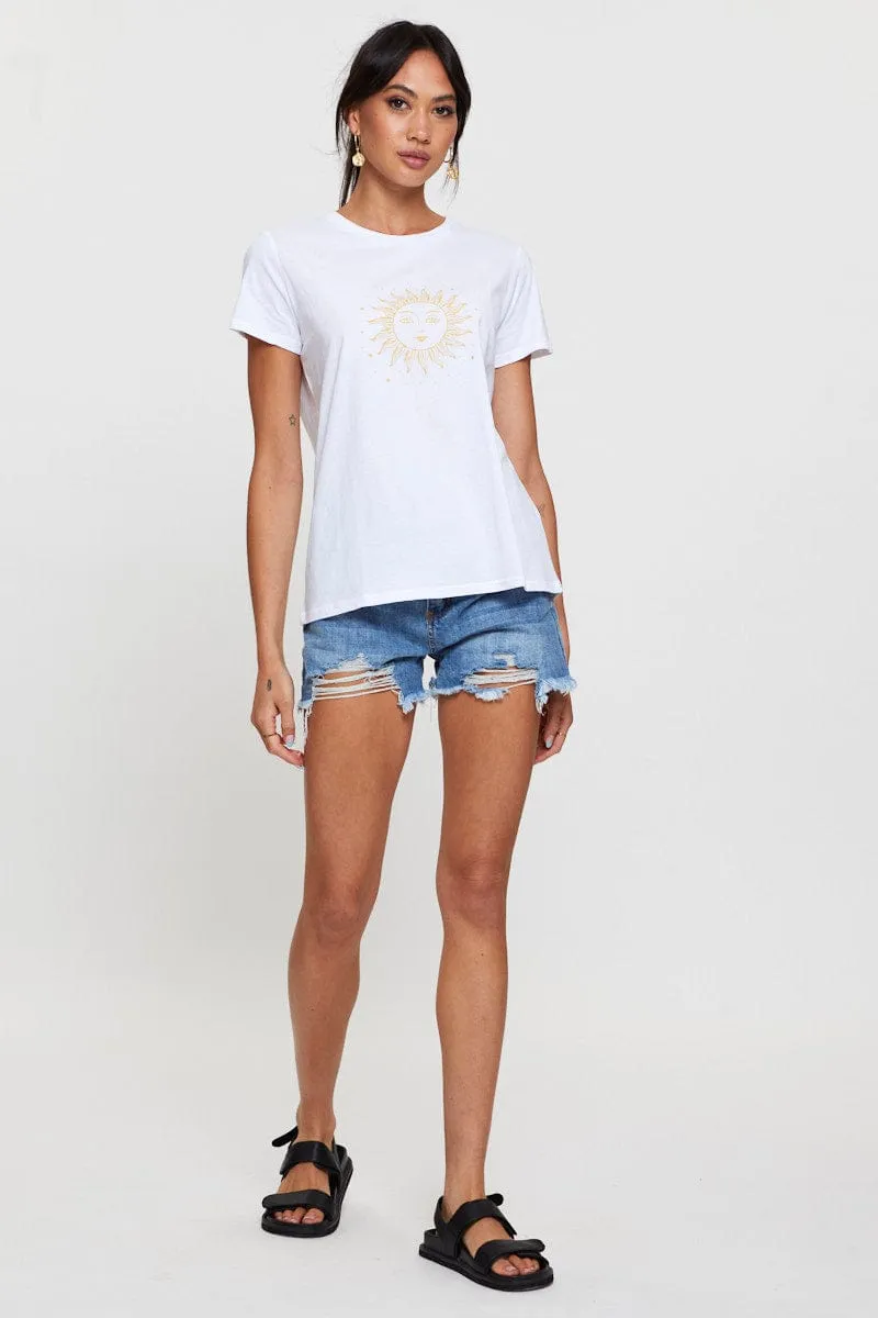 White Graphic T Shirt Sleeve_Length