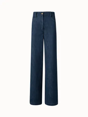 Wide Cotton Wool Denim Pants
