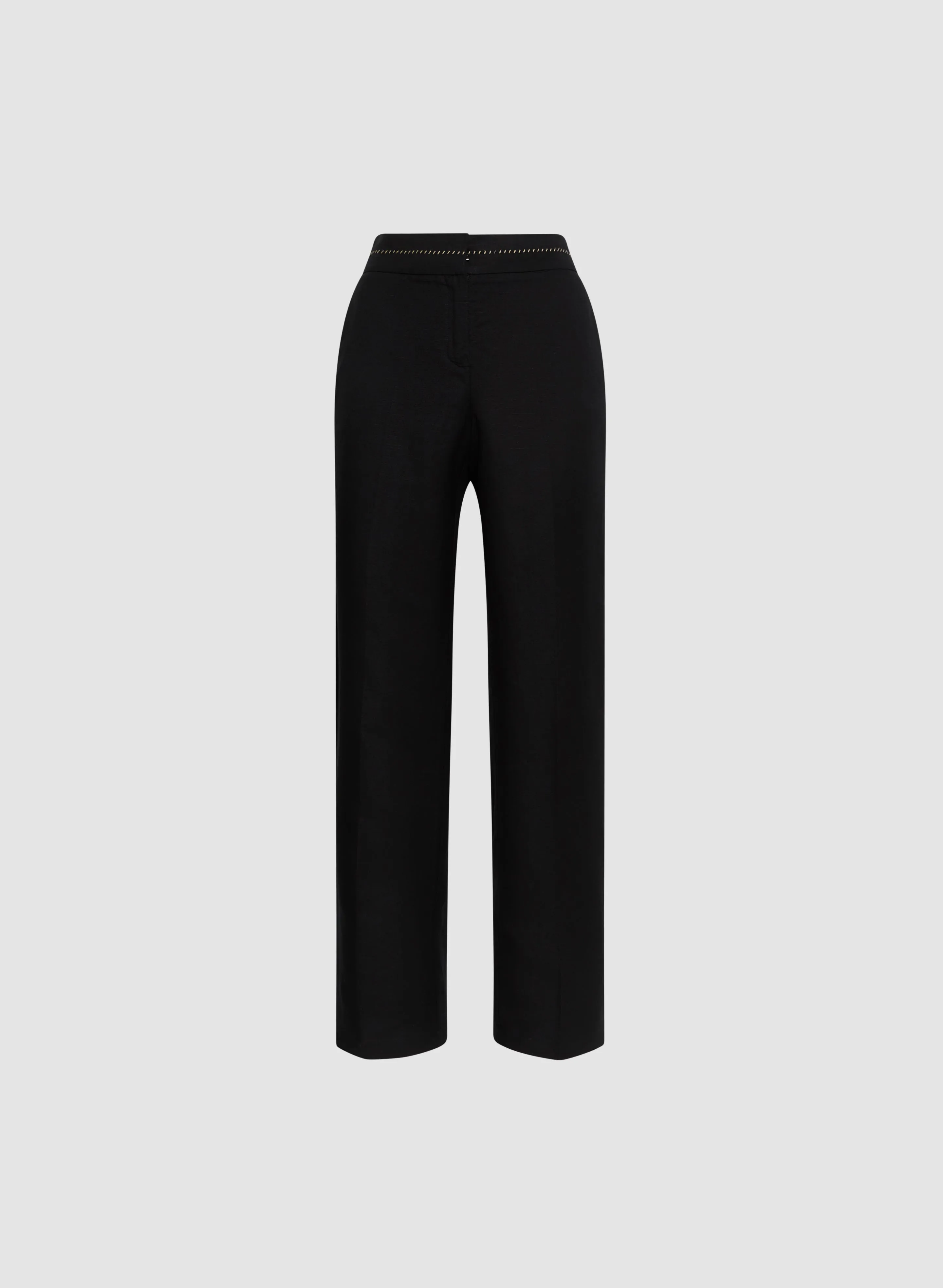 Wide Leg Linen-Blend Pants