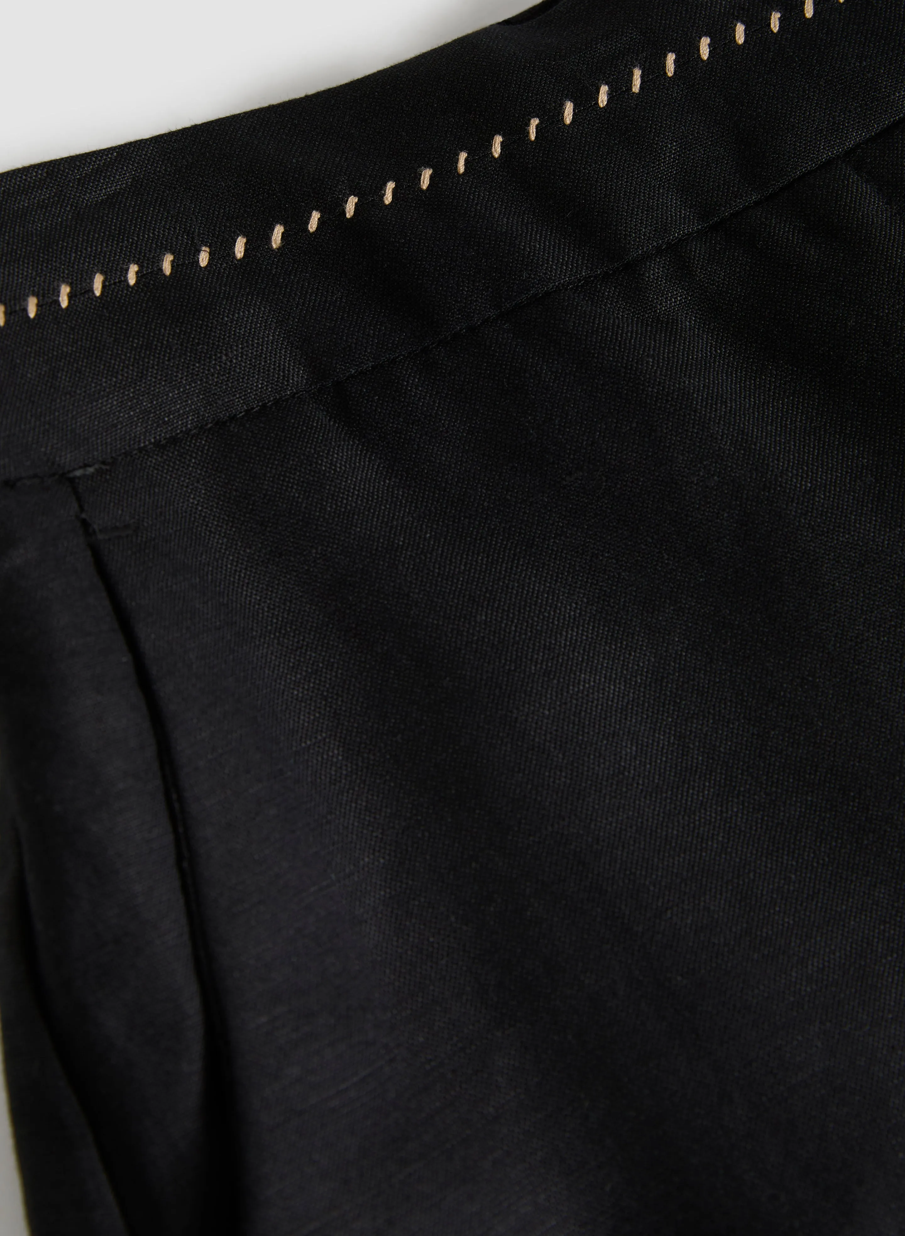 Wide Leg Linen-Blend Pants