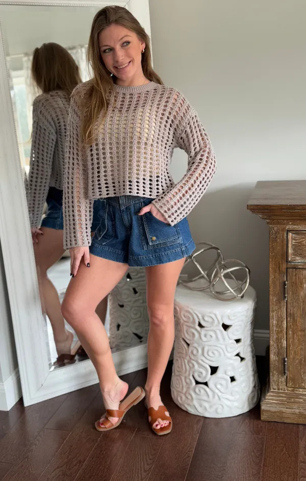 Wide Sleeve Boxy Sweater