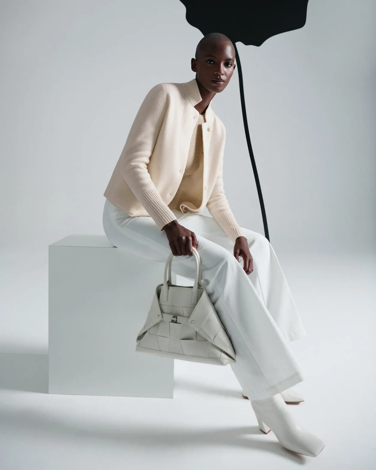 Wide Straight Cotton Stretch Pants