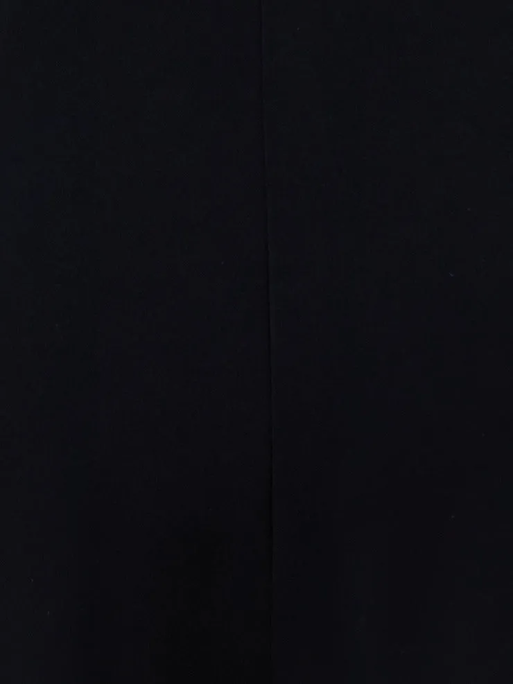 Wide Wool Gabardine Blend Pants