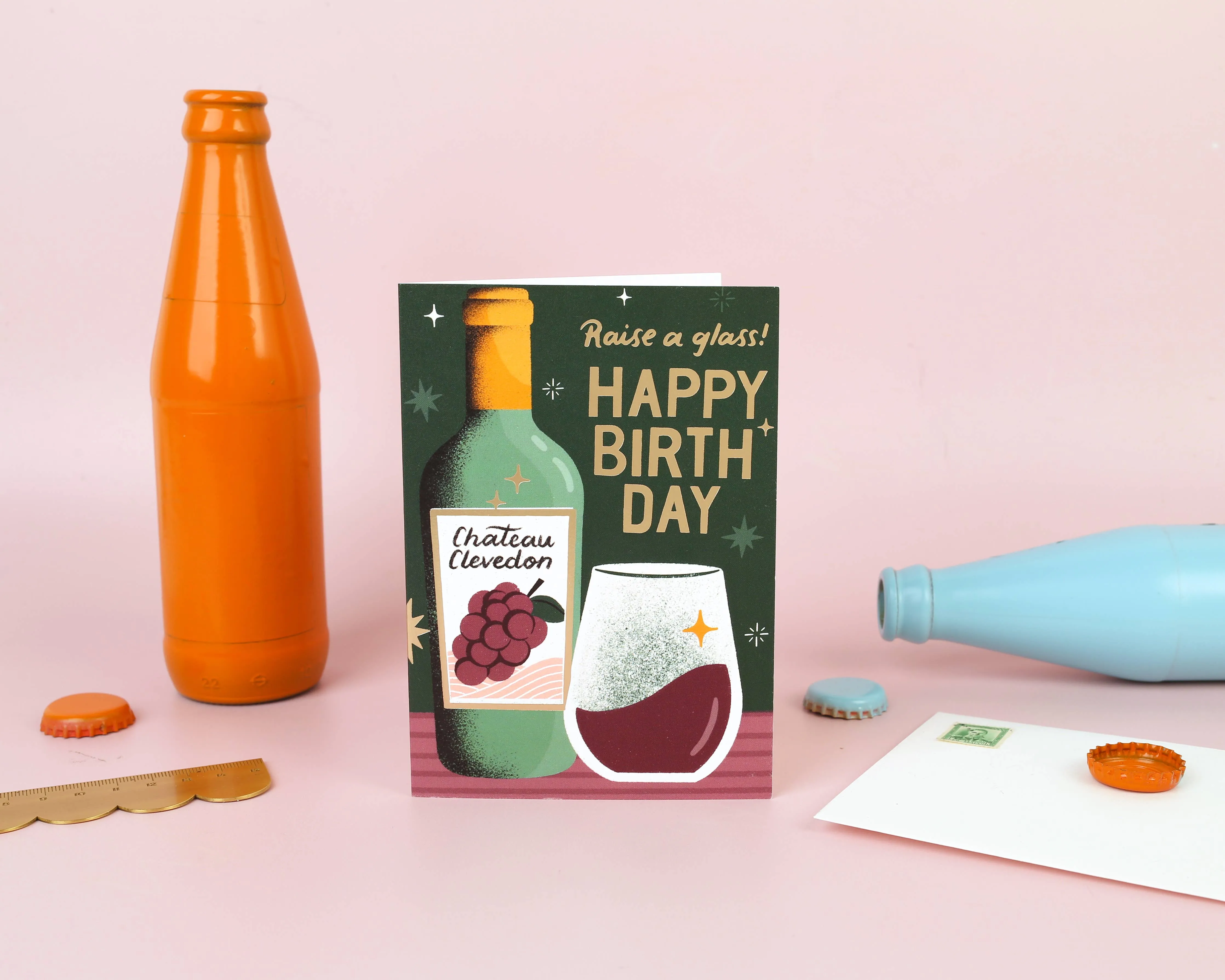 Wine Birthday | Greeting Card | Birthday Card for Men | Male
