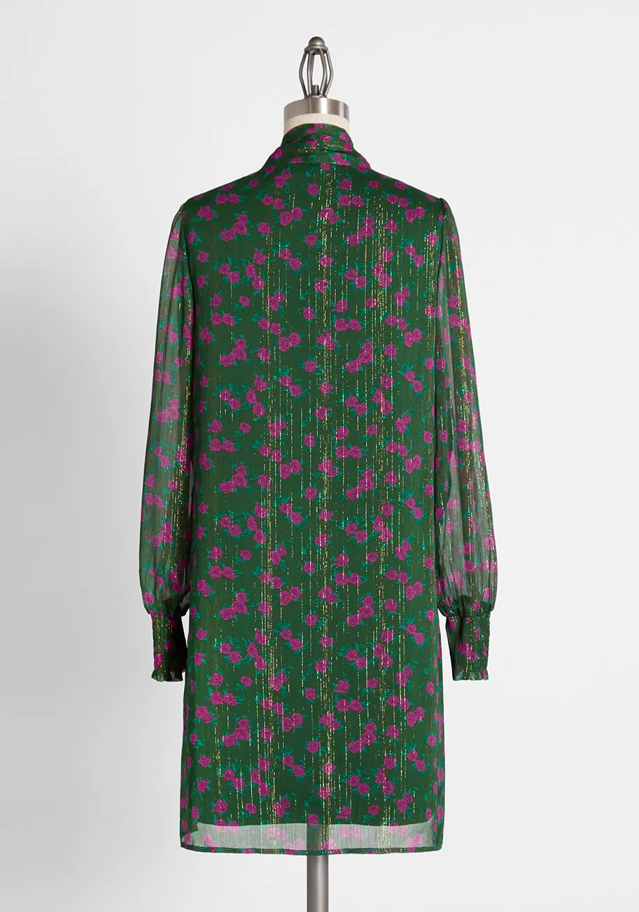 Winter-Blooming Roses Dress