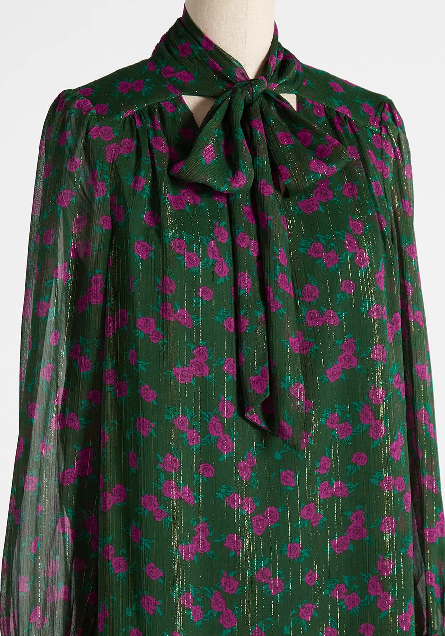 Winter-Blooming Roses Dress