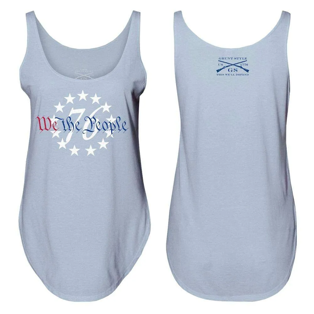 Women's 76 We The People Flowy Tank - Stonewash Denim