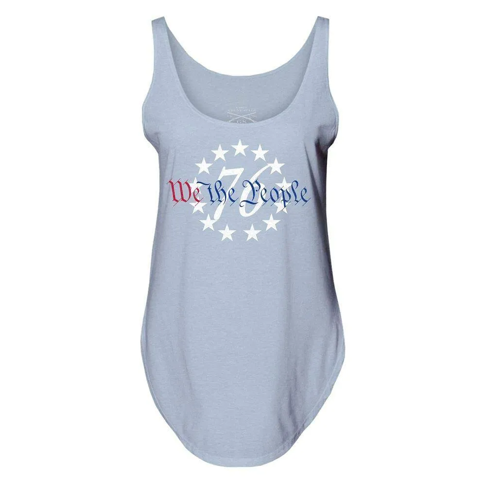 Women's 76 We The People Flowy Tank - Stonewash Denim