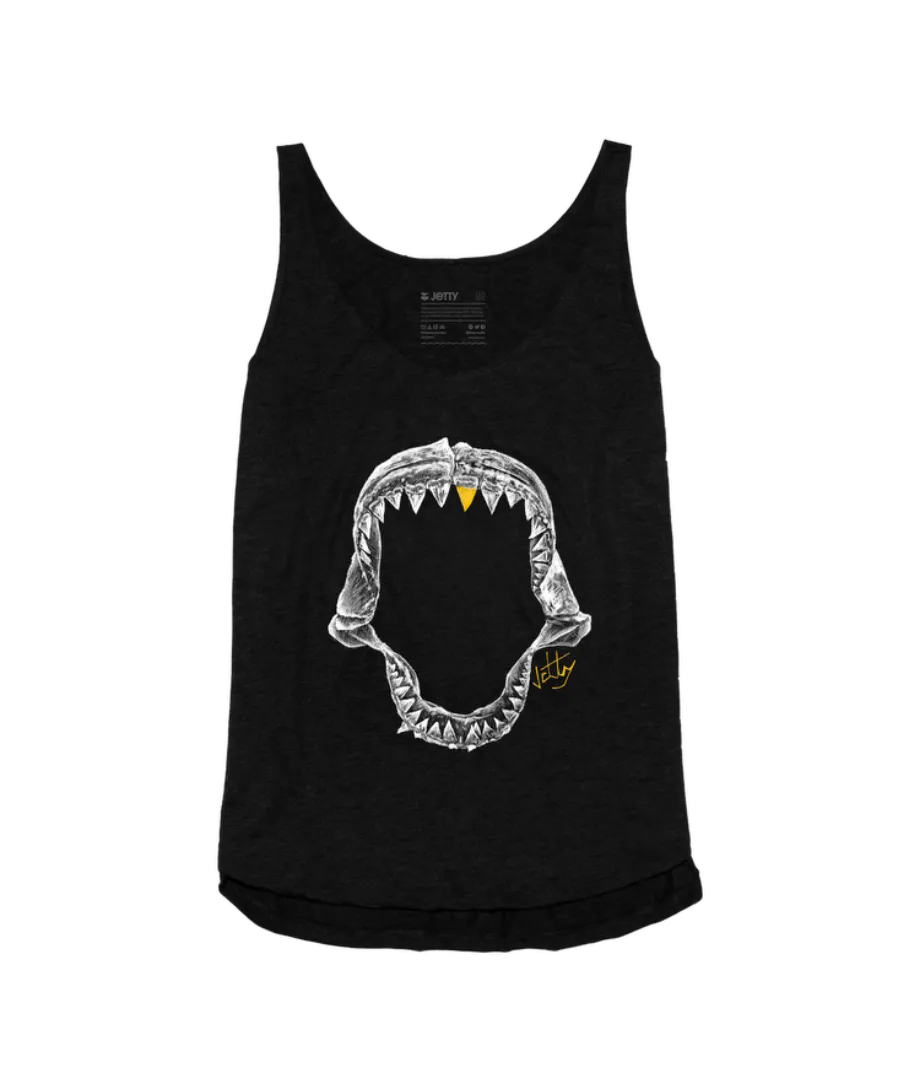 Womens Jaws Tank- Black
