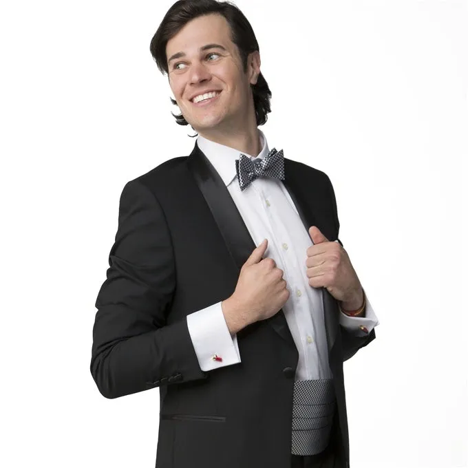 Wood Blue Cummerbund & Bow Tie Set