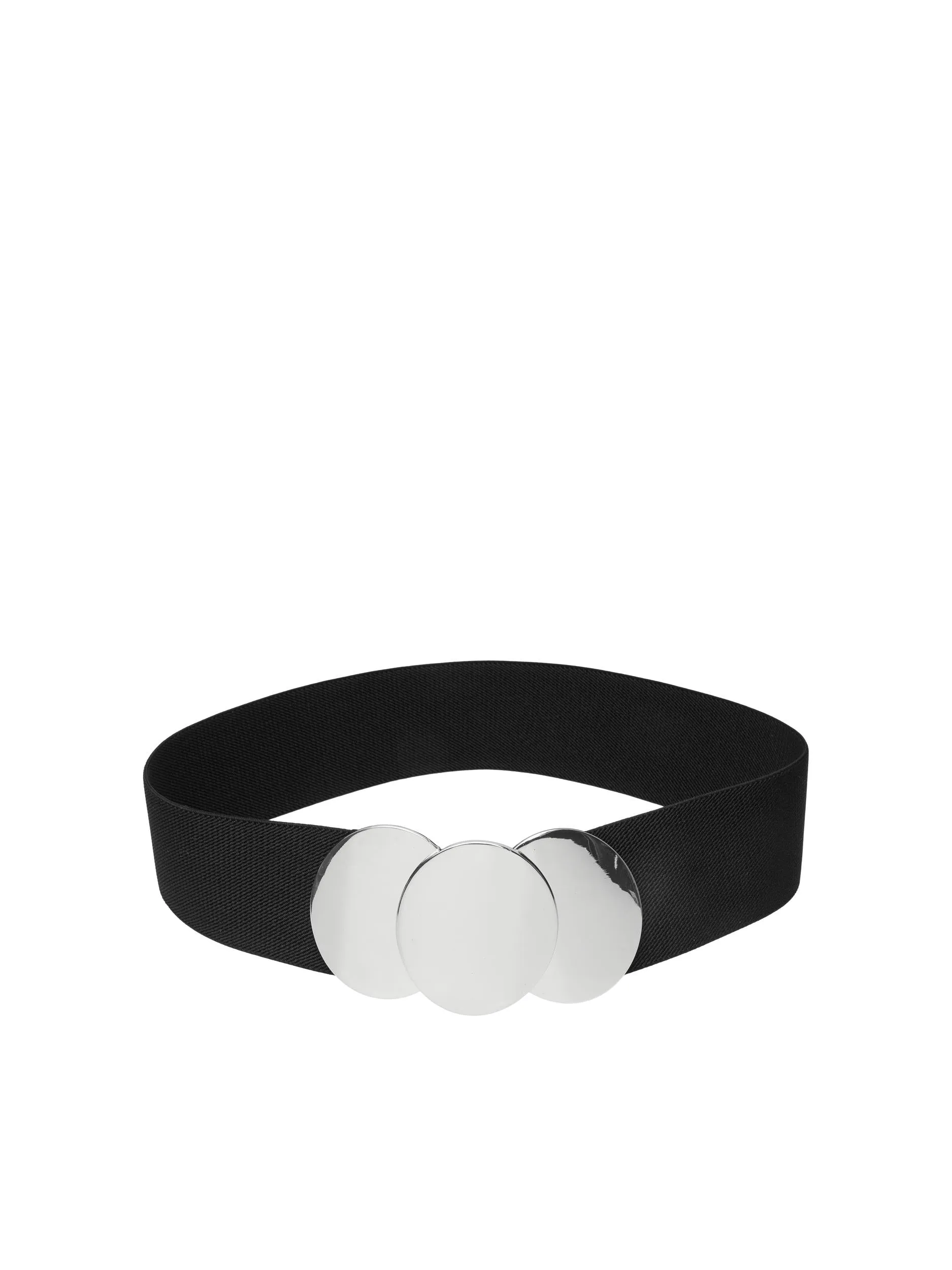 YARA ELASTIC WAIST BELT (BLACK/SILVER)