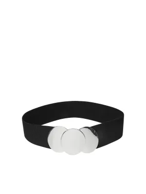 YARA ELASTIC WAIST BELT (BLACK/SILVER)