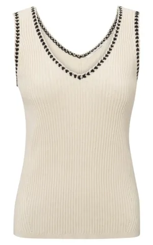 Yaya - Rib Tanktop in Summer Sand