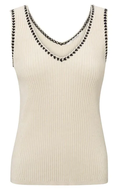Yaya - Rib Tanktop in Summer Sand