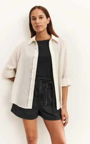 Yaya- Striped Shirt in Summer Sand