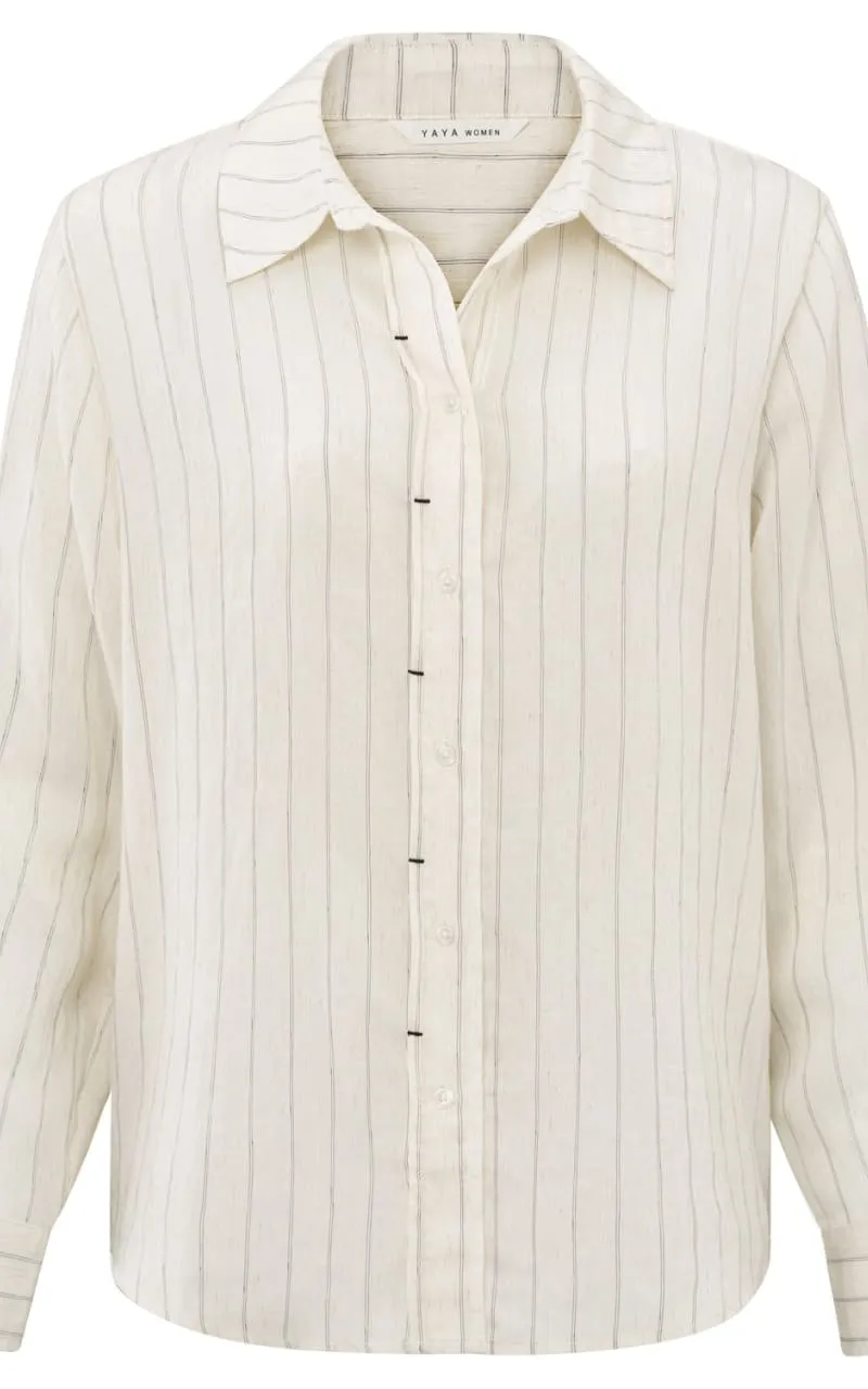 Yaya- Striped Shirt in Summer Sand